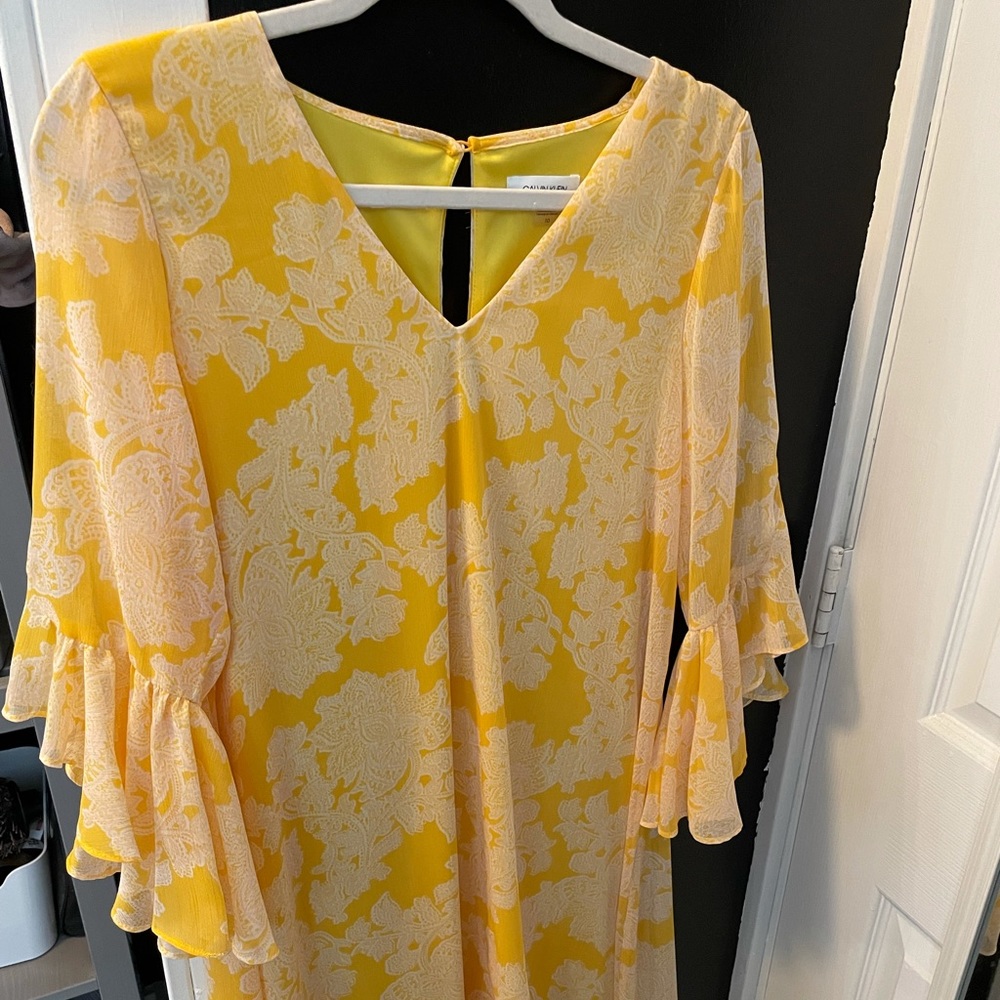 Calvin Klein yellow dress